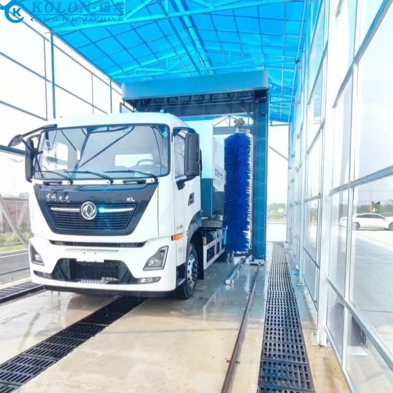 Ηλεκτρικό σύστημα πλύσης λεωφορείων εξοικονόμησης νερού με κατανάλωση νερού 80L/αυτοκίνητο με έλεγχο PLC