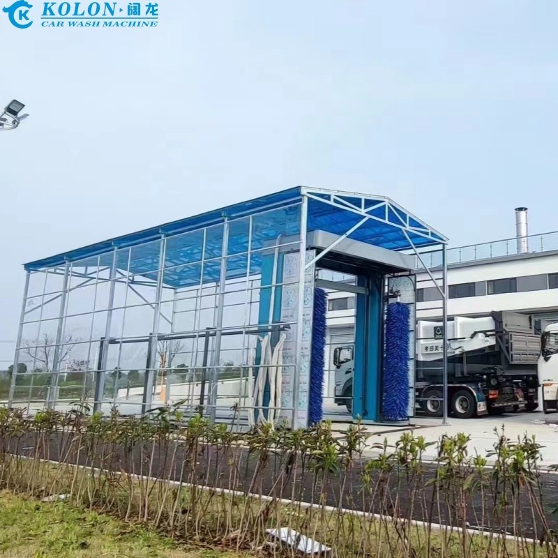 Ηλεκτρικό σύστημα πλύσης λεωφορείων εξοικονόμησης νερού με κατανάλωση νερού 80L/αυτοκίνητο με έλεγχο PLC